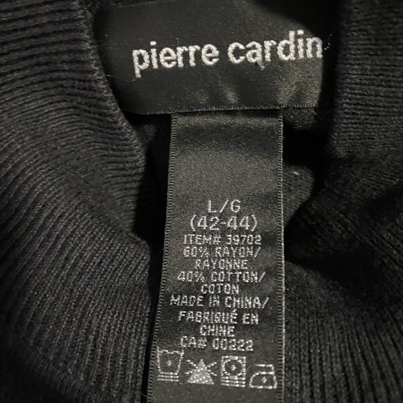 PIERRE CARDIN Men's Grey Knit Jumper 3/4 Zip Sz L Pullover Sweater - Picture 3 of 6